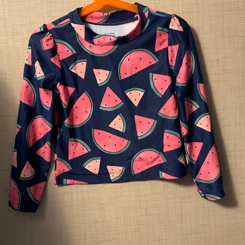 Kids Watermelon Print Long Sleeve Tee